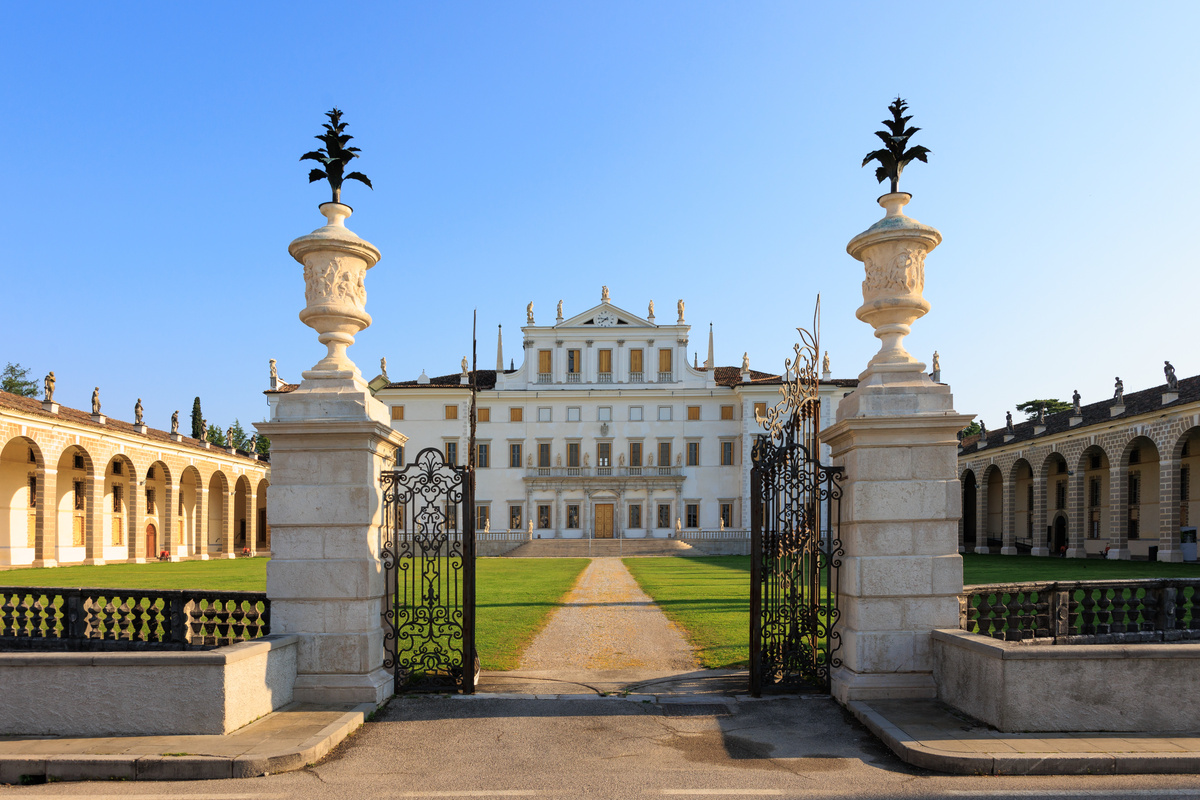 Codroipo Italy.  May 05_2022 Villa Manin entrance gate. Codroipo